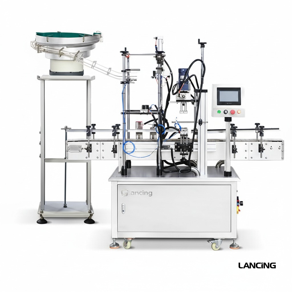 Automatic pump capping machinery for contract packing production
