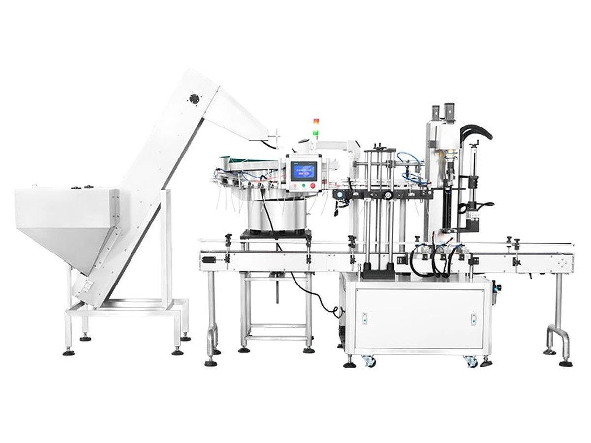 Automatic pump capping line suitable for sample-led fine-mist sprayer projects
